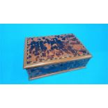 A simulated tortoiseshell box. 22.5cm long