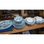 A Meakin blue and white dinner service.