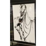 Anna Shomskaya, ink, signed, 'Vogue Fashion Illustration'. 41cm x 26cm