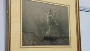 Fletcher J. Mercer, watercolour, signed, 'Dead Tree'. 28cm x 37cm