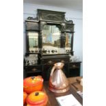 An Edwardian mirror back cabinet.