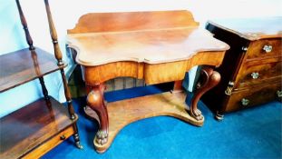 A Victorian mahogany side table with single drawer. 112cm wide