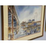 Alexander Millar (1960), watercolour, signed, date 1989, 'North Shields Fish Quay'. 46cm x 66cm