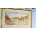 Florence Howel, watercolour, signed, 'Blanchland Store and Square). 33cm x 23cm