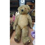 A large sixty year old plush Teddy Bear.