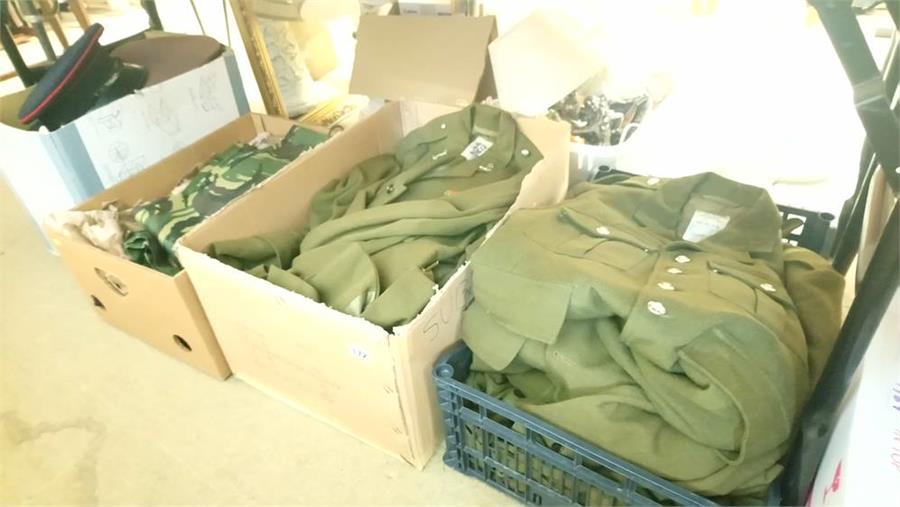 Four boxes of army uniforms. - Image 2 of 2