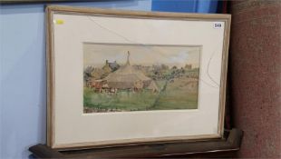Emily Beatrice Bland (1864-c.1951), watercolour, signed, 'The Circus', bears label to verso '