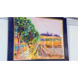 Godfrey Tonks (1948), pastel, signed, 'Evening Light Val Di Chiana'. 37cm x 47cm