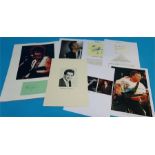 Autographs - Music - A collection of 10 signed photos and signatures including Bob Dylan, Roy