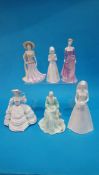 Six Coalport figurines of Ladies