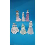 Six Coalport figurines of Ladies