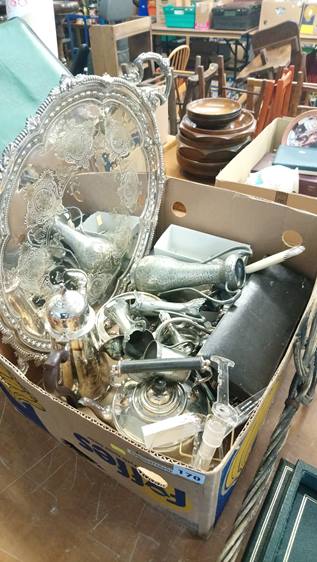 A large quantity of silver plated wares.