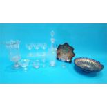 Quantity of clear glass, Carnival glass etc.