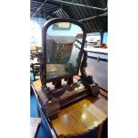 A Victorian mahogany swing table mirror.