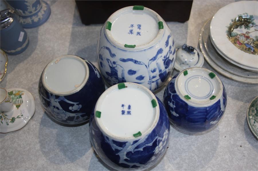 A quantity of Oriental blue and white ginger jars. - Image 6 of 6
