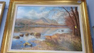 Arthur Terry Blamires, oil, signed, dated verso 2006, 'Grasmere and Helm Crag'. 41cm x 59cm