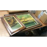 Framed Steamship 'The British Queen' 1838 and 'Angling'. (2)