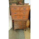 A dressing chest and a chest of drawers.