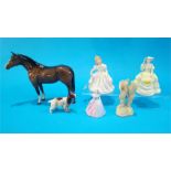 A Beswick horse, Royal Doulton etc.