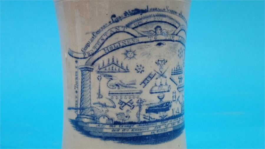 A 19th Century Leeds Pottery tankard 'Holiness to the Lord', impressed marks to base, a small - Image 5 of 10