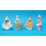 Four Royal Doulton figurines of Ladies.