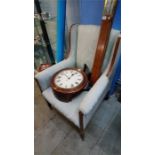 A mahogany Victorian armchair.