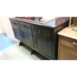 An oak sideboard. 146cm