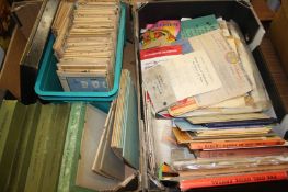 Two trays of books, patterns etc.