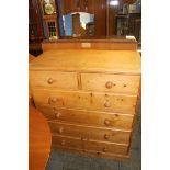 Pine chest of drawers