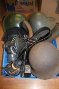 Various military helmets etc.