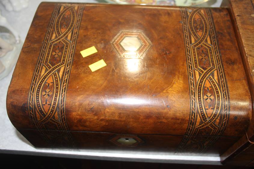 Two Victorian walnut boxes - Image 2 of 2