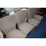 Four fabric chairs