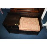 Oak telephone seat