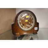 Oak cased mantle clock