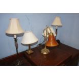 Five table lamps