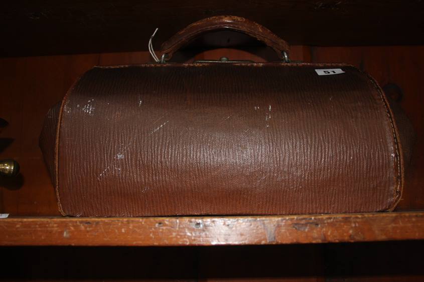 A leather bag