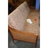 Parker Knoll double cane three seater settee