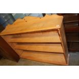 Long pine open bookcase