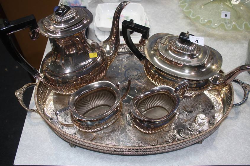 Silver plated tea set