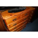 Two pine chest of drawers