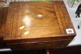 Two Victorian walnut boxes