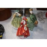 Three Royal Doulton figures