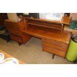 A teak dressing table, 'William Lawrence of Nottingham' and a teak coffee table