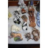 Collection of Franklin Mint and other wild animals
