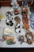 Collection of Franklin Mint and other wild animals