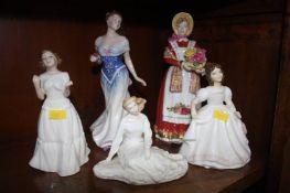 Five Royal Doulton figures