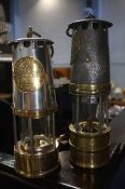 An Eccles and an Ackroyd miners lamp (2)