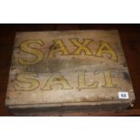 A Saxa salt box
