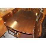 Drawer leaf table and chairs