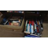 Four boxes of books